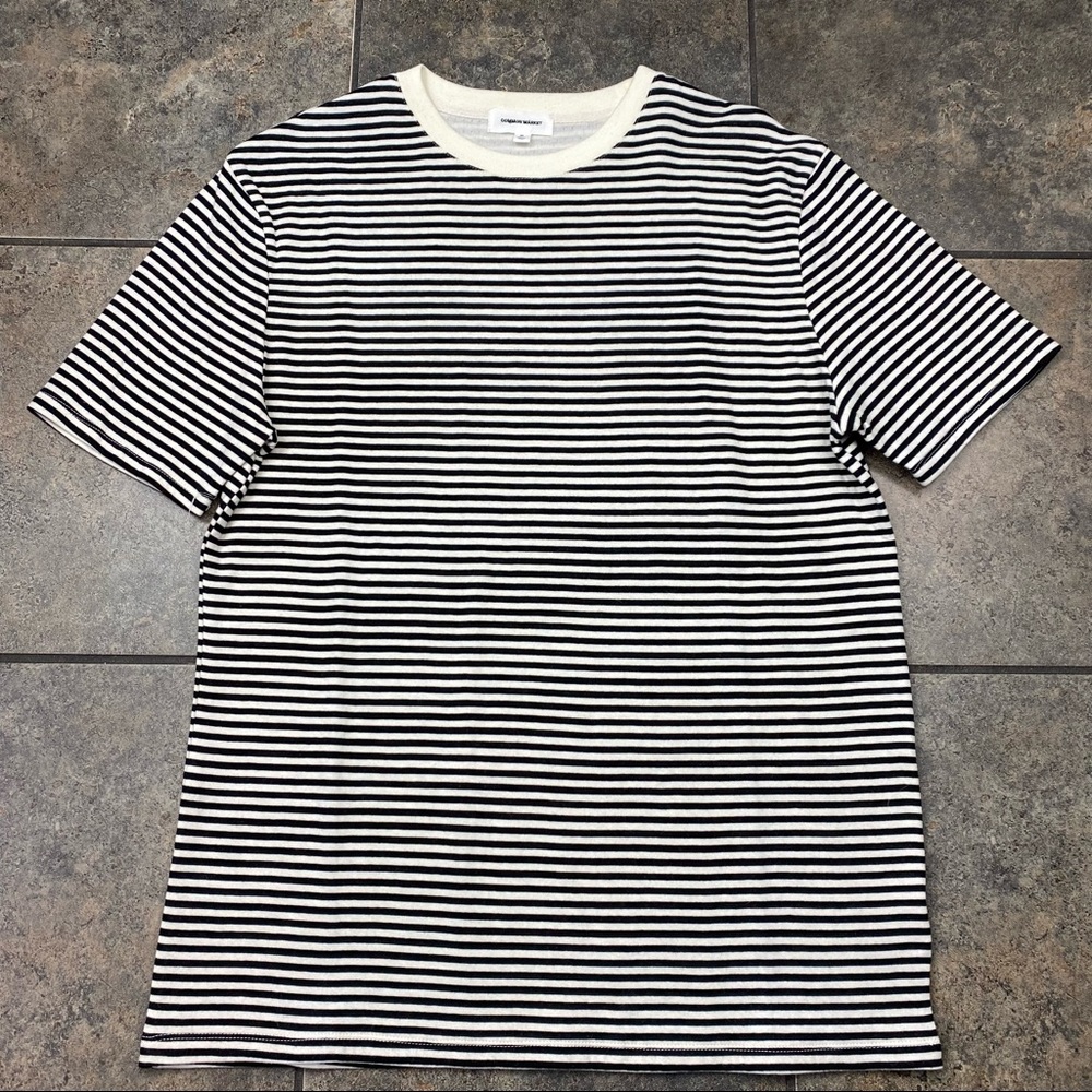 Men’s Common Market Short Sleeve Striped T-Shirt Size Large